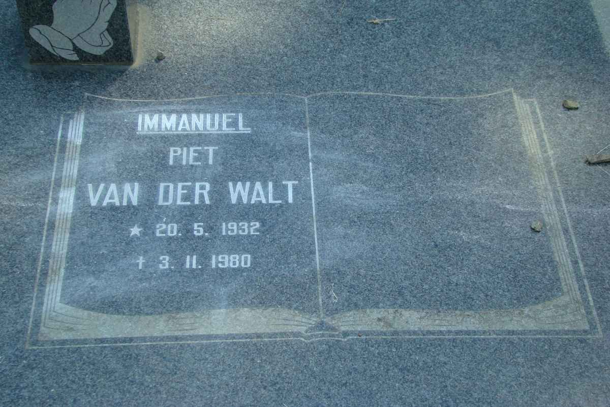 WALT Immanuel Piet 1932-1980