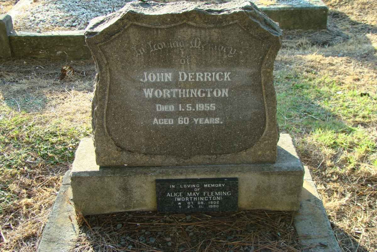 WORTHINGTON John Derrick -1955 :: FLEMING Alica May nee WORTHINGTON 1902-1990
