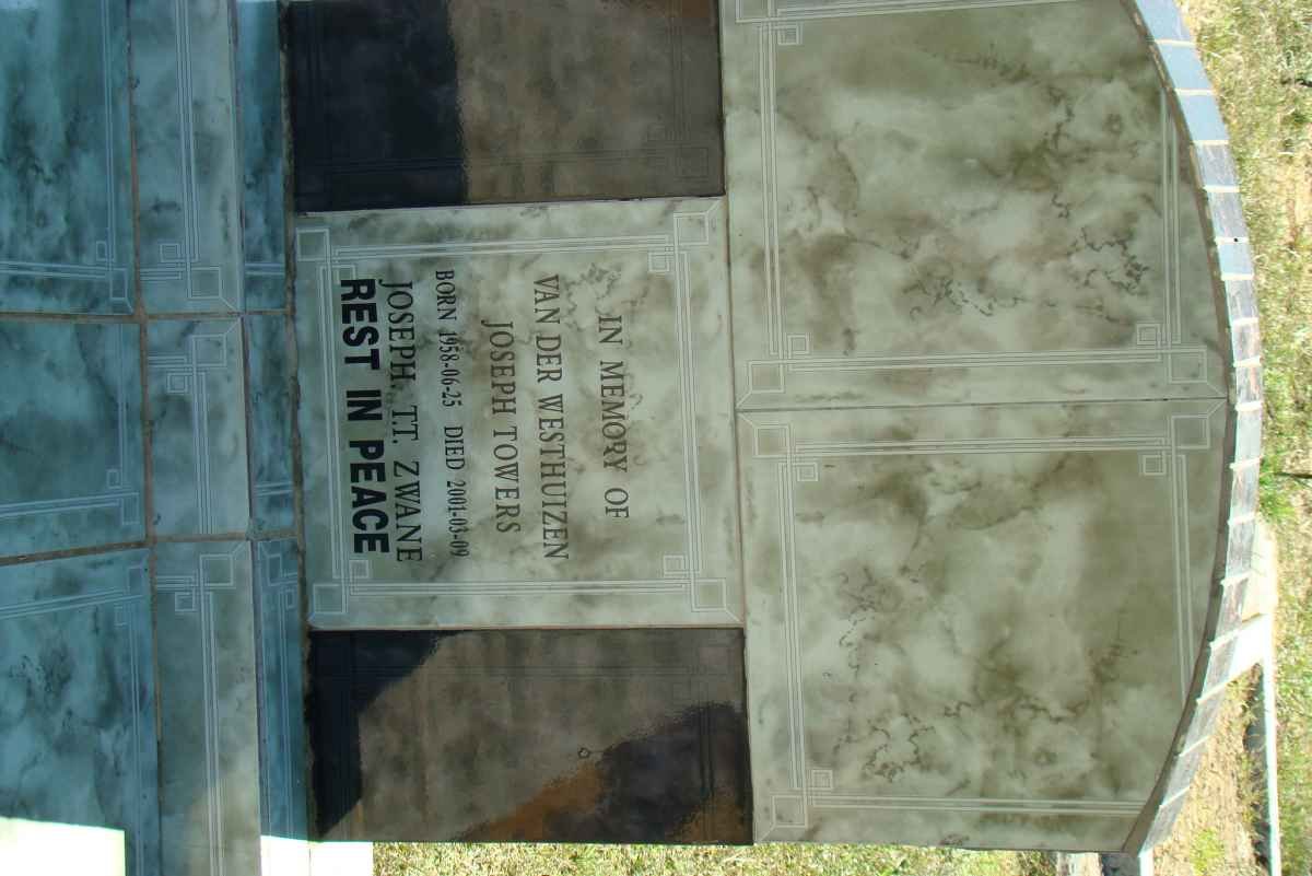 WESTHUIZEN Joseph Towers, van der 1958-2001