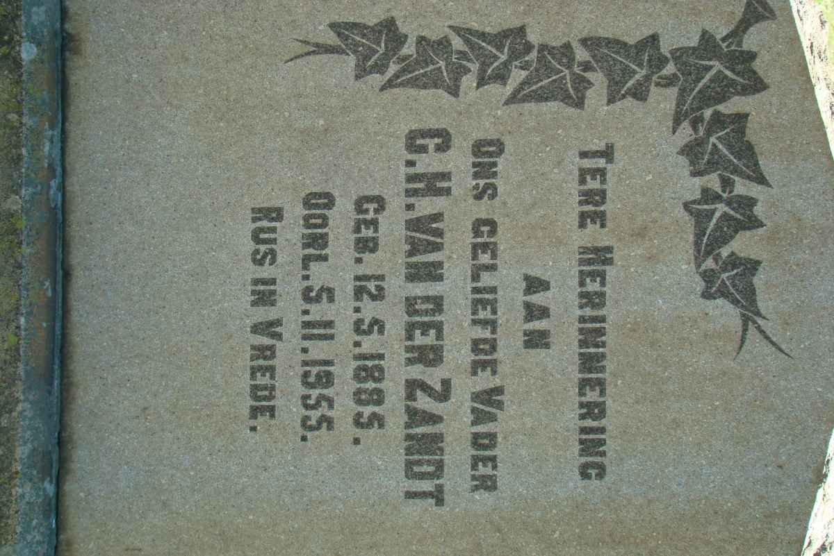 ZANDT C.H., van der 1885-1955