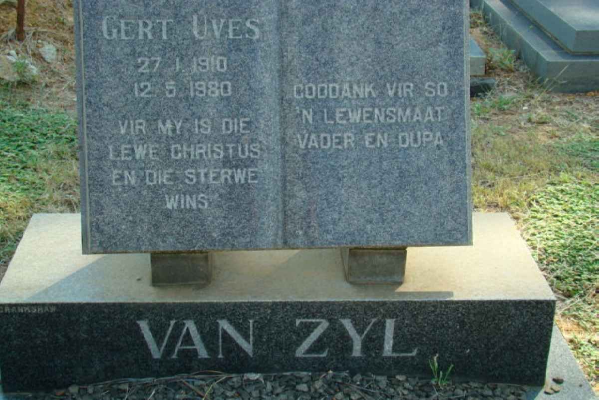 ZYL Gert Uves, van 1910-1980