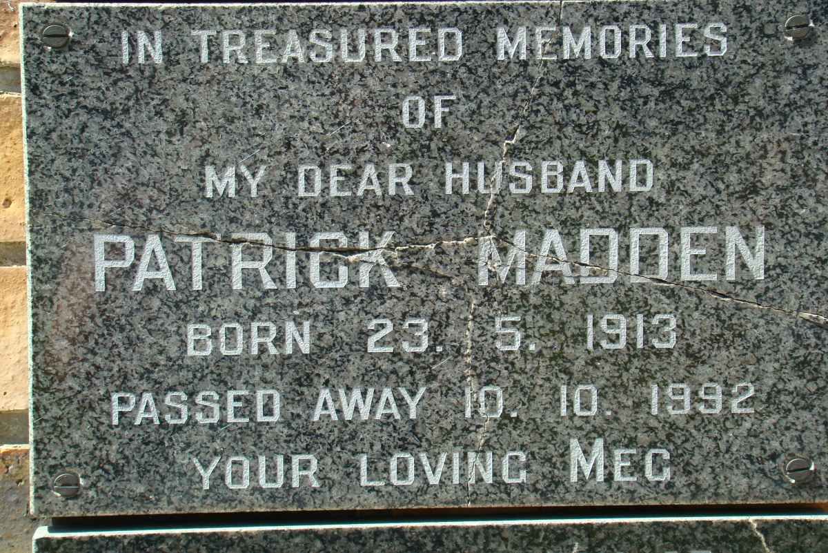 MADDEN Patrick 1913-1992