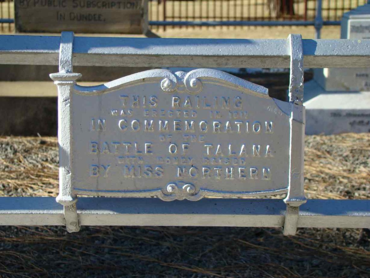 5. Commemoration Railing - Battle of Talana 20 October 1899