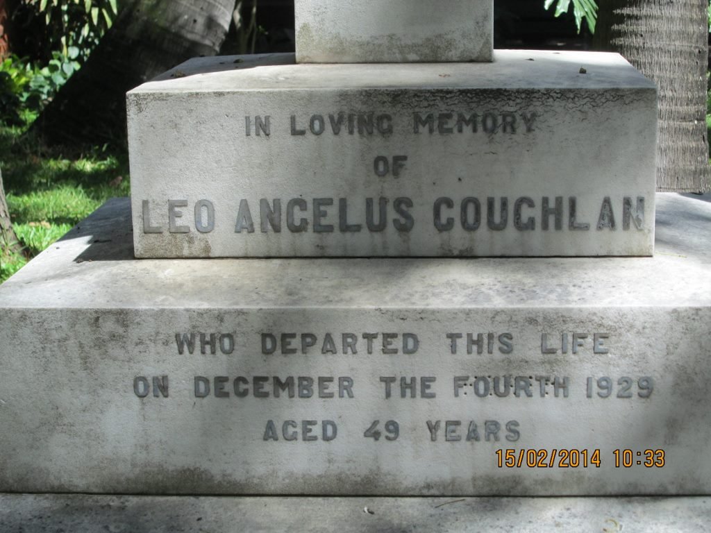 COUGHLAN Leo Angelus -1929 &amp; Sarah Mary -1946