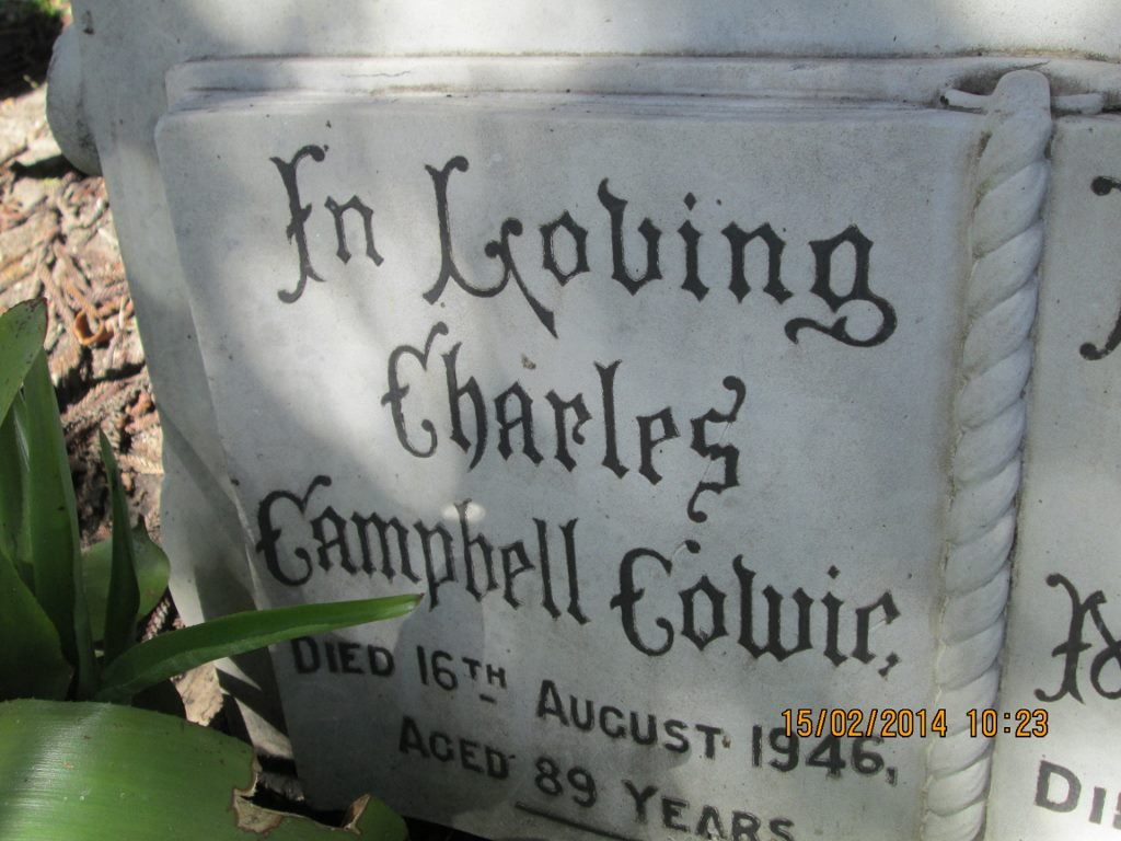 COWIE Charles Campbell -1946