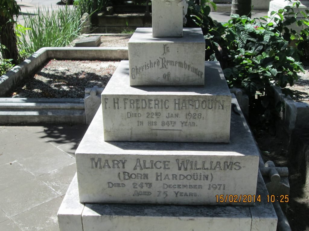 HARDOUIN F.H. Frederic -1928 :: WILLIAMS Mary Alice nee HARDOUIN -1971
