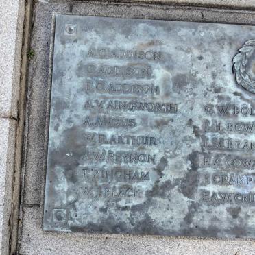 Durban Cenotaph_ 18 :: A - B Surnames