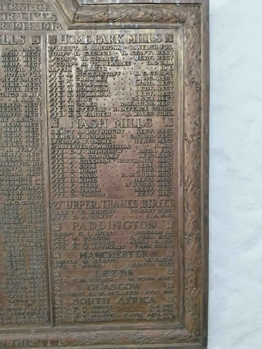 13. TO THE ETERNAL HONOUR AND UNDYING MEMORY OF THE GALLANT MEN OF THE HRM OF JOHN DICKINSON AND CO WHO GAVE THEIR LIVES FOR THEIR COUNTRY IN THE GREAT WAR 1914-1918_5