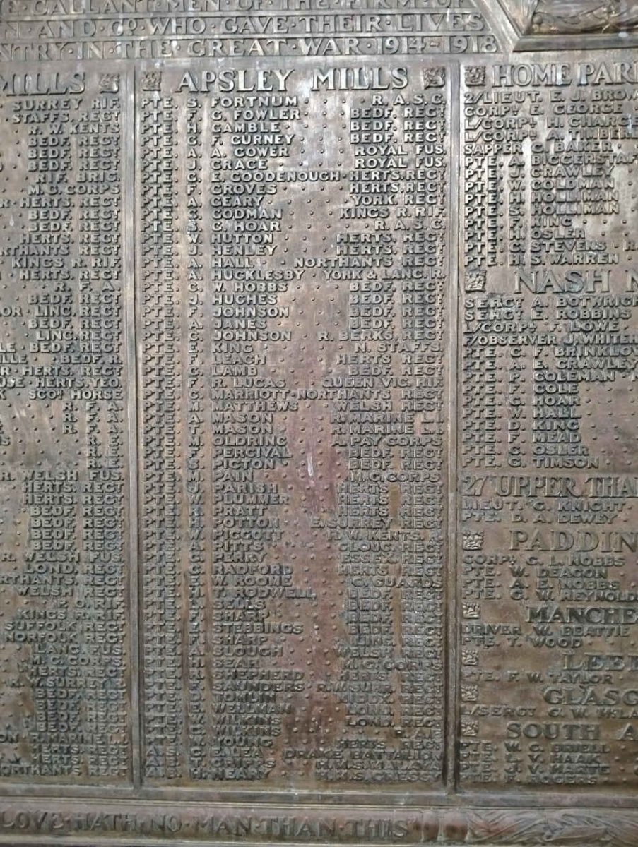12. TO THE ETERNAL HONOUR AND UNDYING MEMORY OF THE GALLANT MEN OF THE HRM OF JOHN DICKINSON AND CO WHO GAVE THEIR LIVES FOR THEIR COUNTRY IN THE GREAT WAR 1914-1918_4