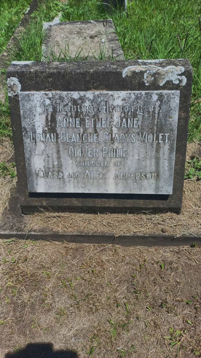 ANDERSON Anne Ethel Jane :: ANDERSON Lilian Blanche :: ANDERSON Gladys Violet :: ANDERSON Oliver Philip