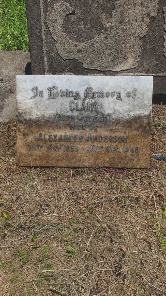 ANDERSON Clara nee JOYNER 1853-1948