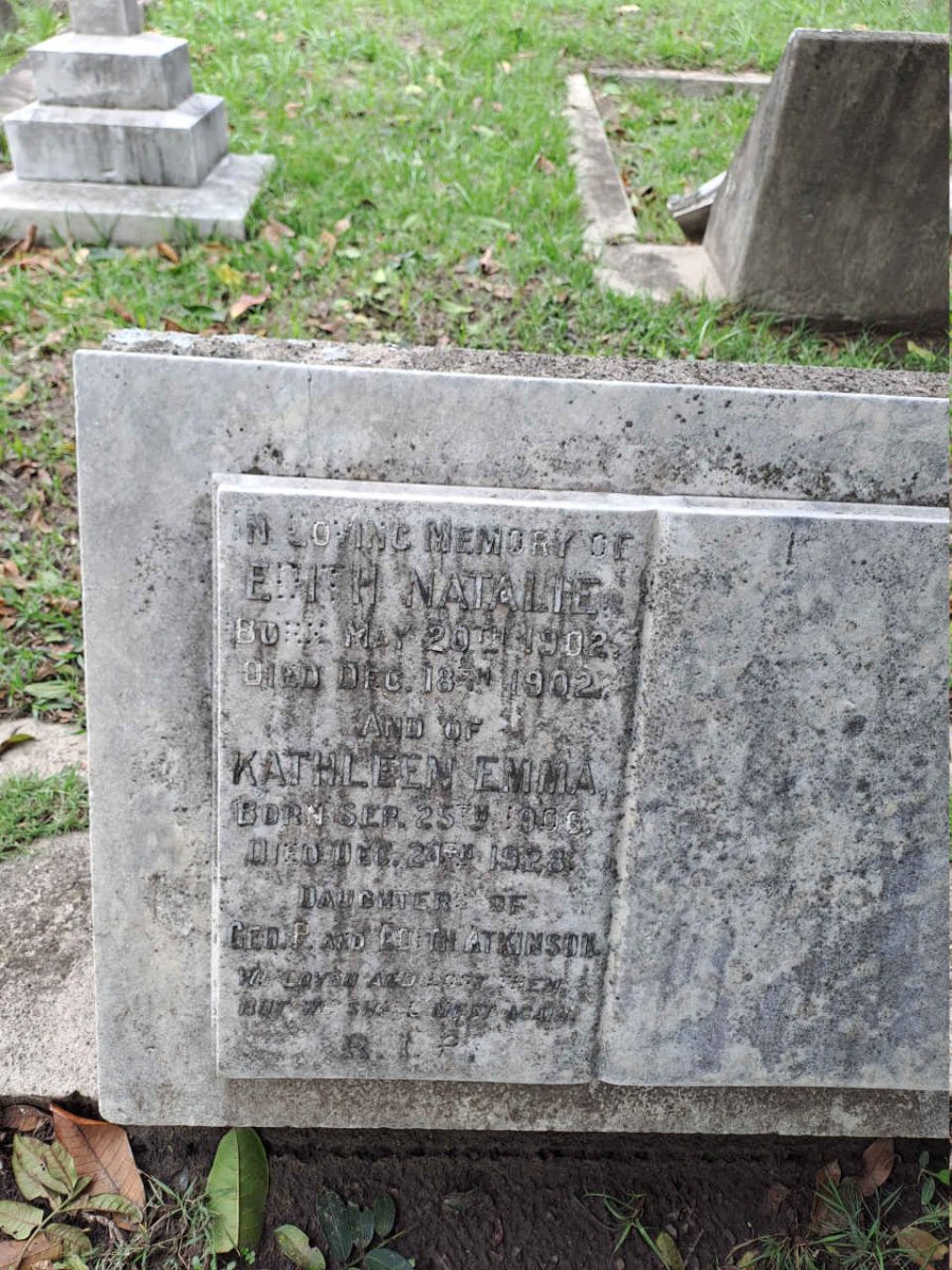 ATKINSON Edith Natalie 1902-1902 :: ATKINSON Kathleen Emma 1906-1928