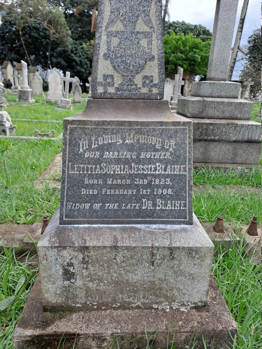 BLAINE Letitia Sophia Jessie 1823-1908