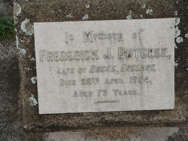 BUTCHER Frederick J. -1924