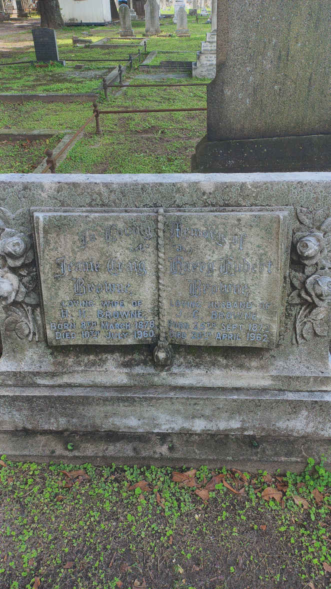 BROWNE Harry Hubert 1872-1962 & Jeanie Craig 1878-1960