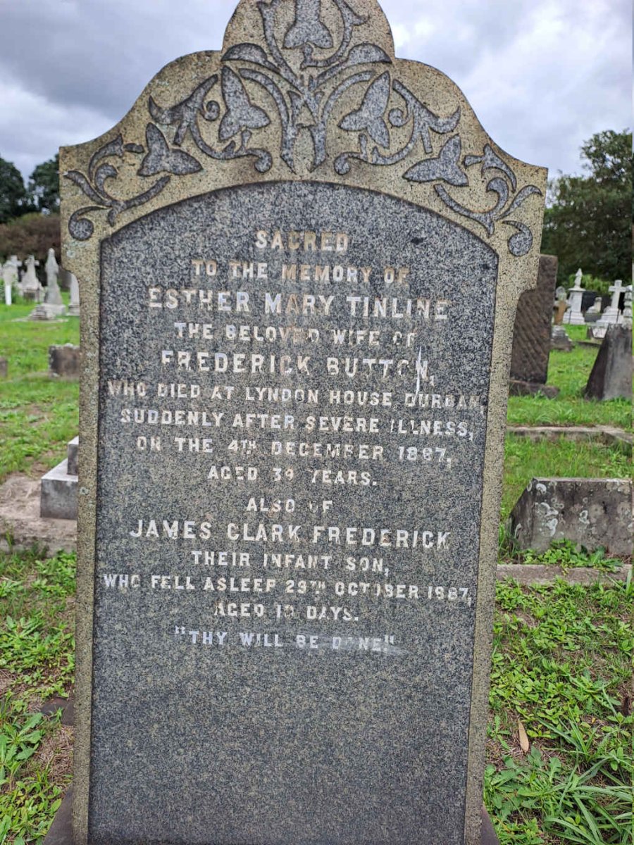 BUTTON Esther Mary Tinline -1887 :: BUTTON James Clark Frederick -1887
