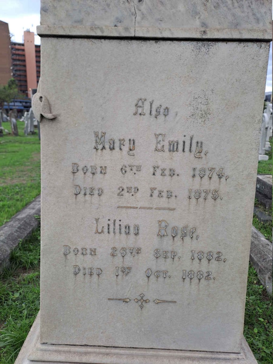 BRISTOW Mary Emily 1874-1875 :: BRISTOW Lilian Rose 1882-1882