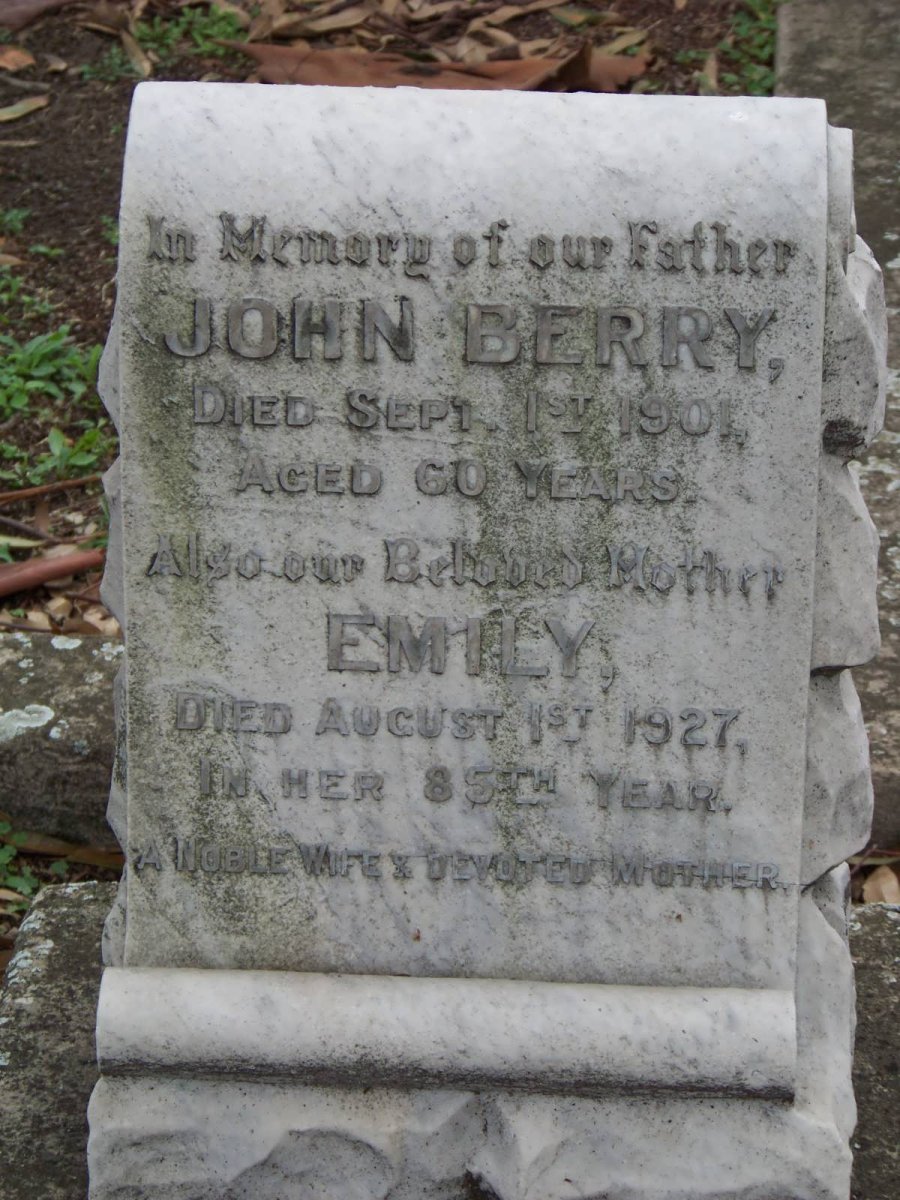 BERRY John -1901 &amp; Emily -1927