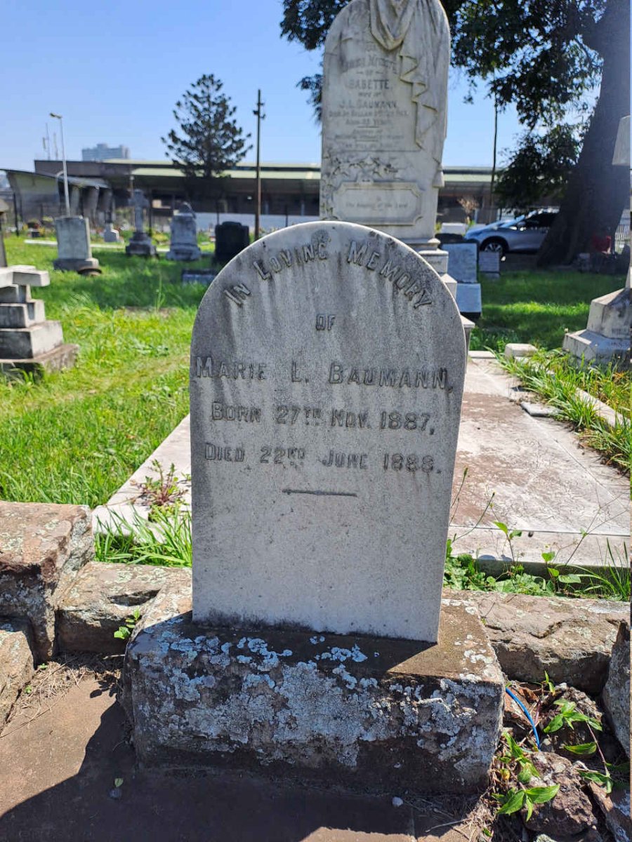 BAUMANN Marie L. 1887-1888 