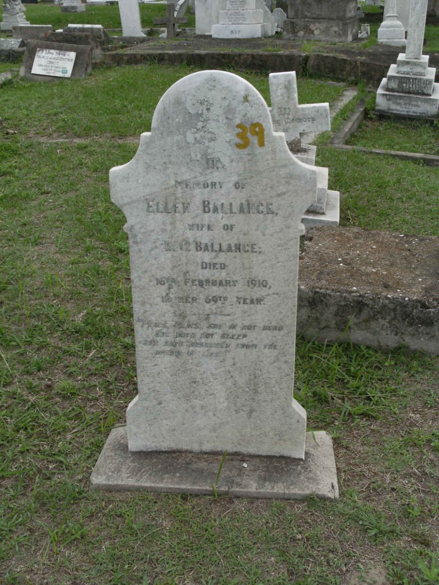 BALLANCE Ellen -1910