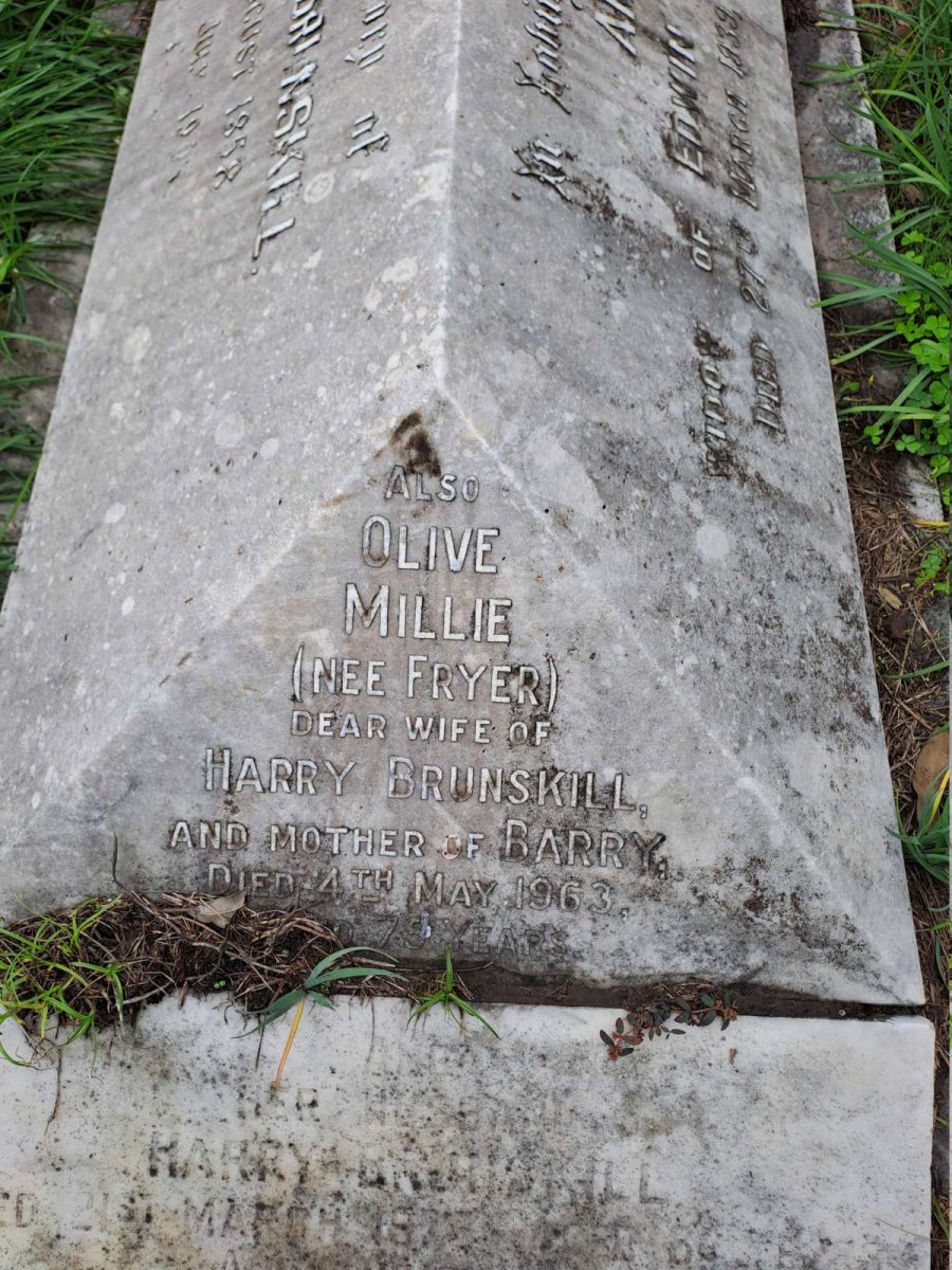 BRUNSKILL Olive Millie nee FRYER -1963