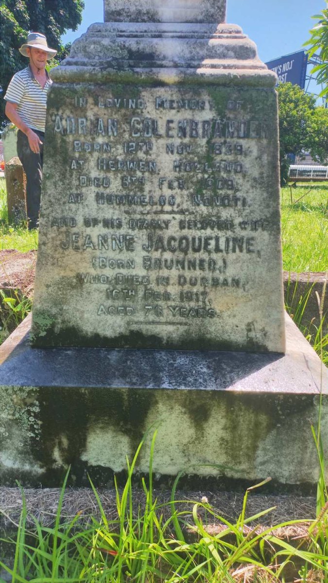 COLENBRANDER Adrian 1839-1909 & Jeanne Jacqueline BRUNNER -1917
