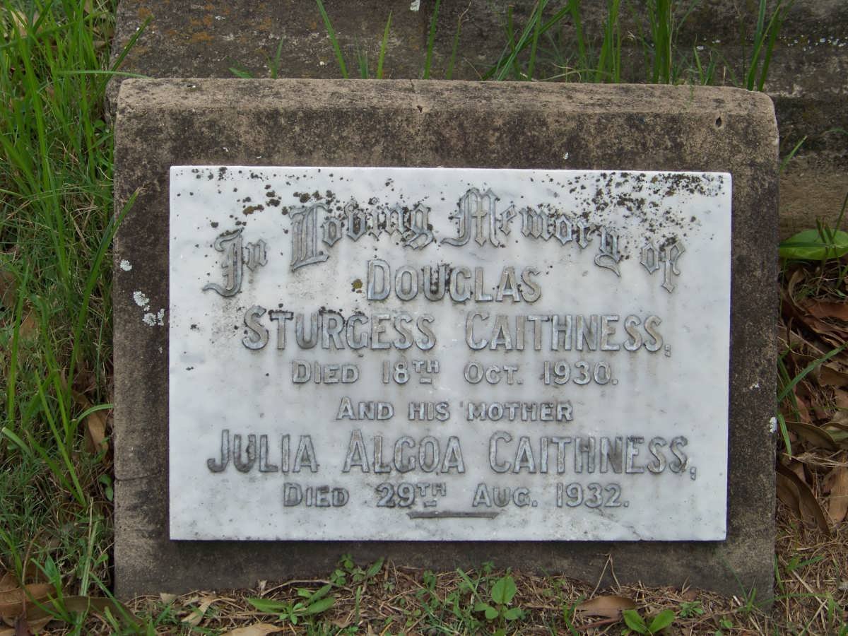 CAITHNESS Julia Algoa -1932 :: CAITHNESS Douglas Sturgess -1930