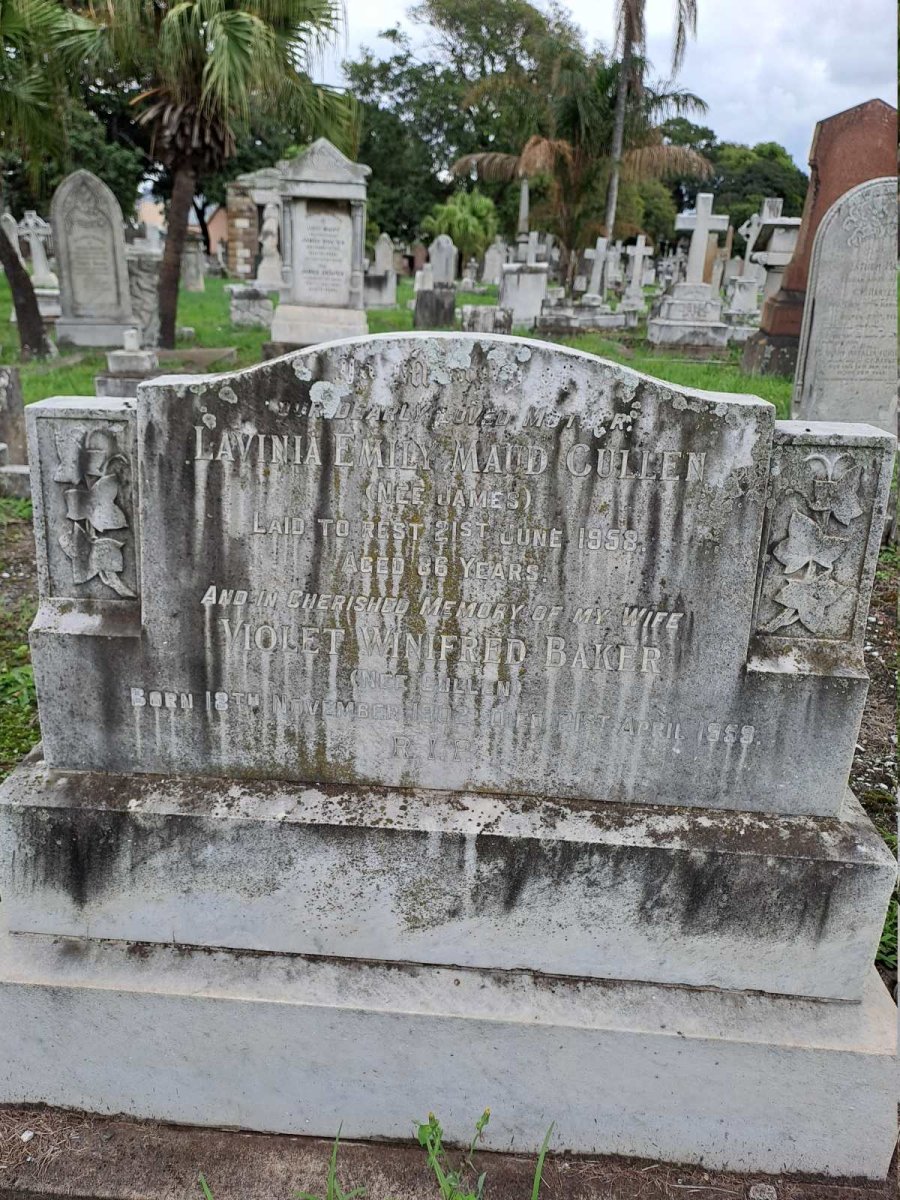 CULLEN Lavinia Emily Maud nee JAMES -1958 :: BAKER Violet Winifred nee CULLEN 1902-1959
