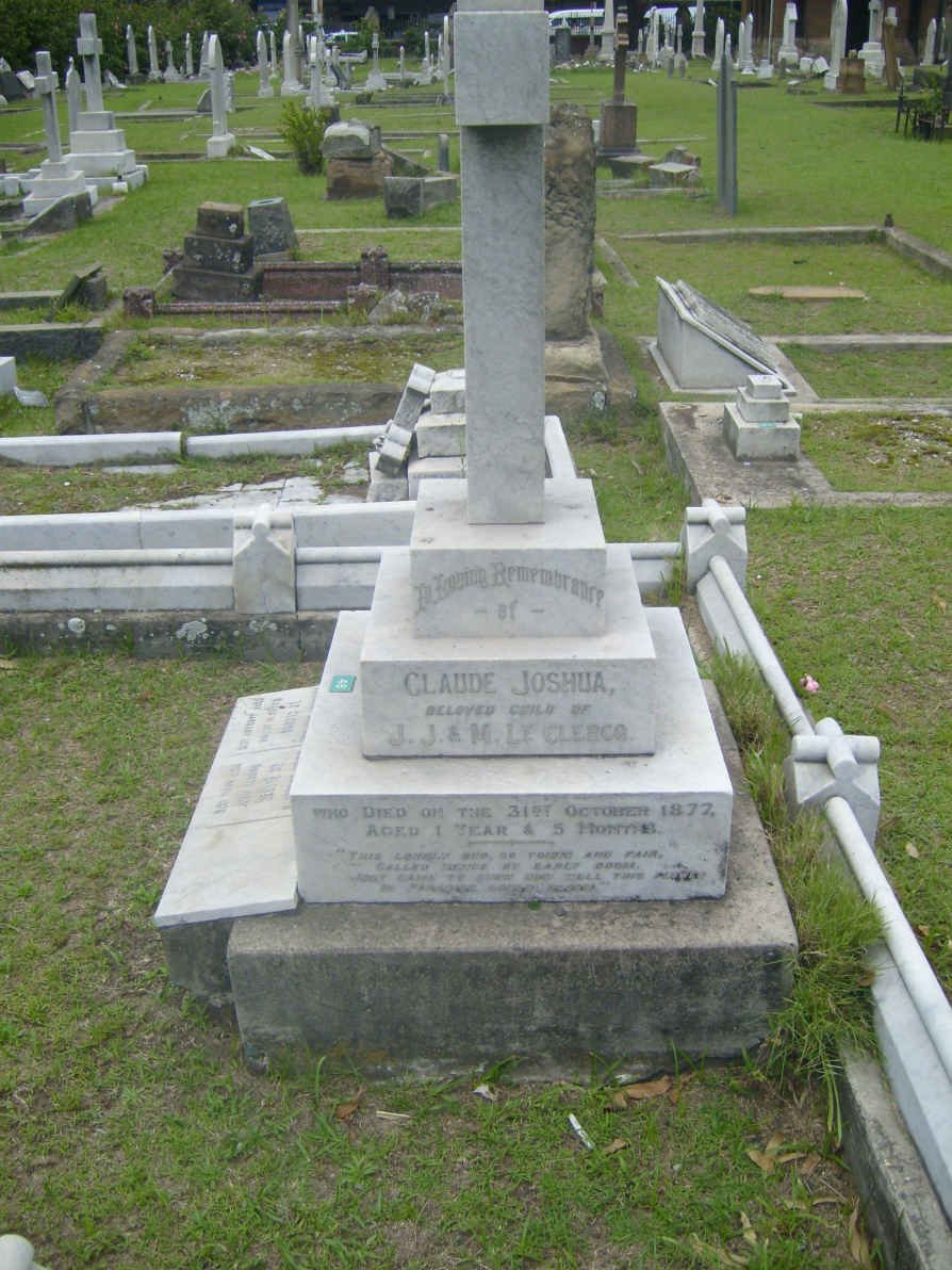CLERCQ Claude Joshua, le -1877