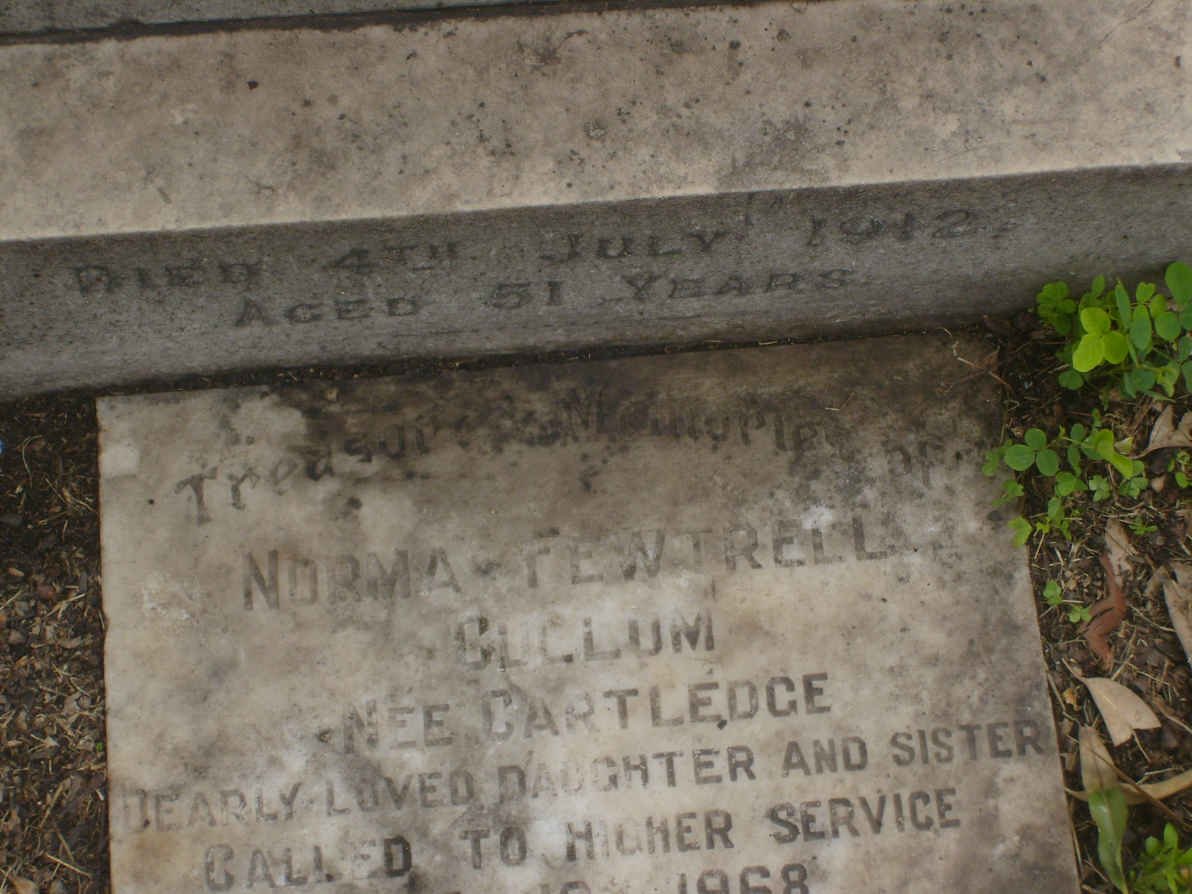 CULLUM Norma Fewtrell nee CARTLEDGE -1968