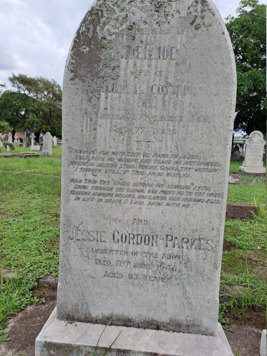 COTTAM Adelaide -1909 :: PARKES Jessie Gordon -1946