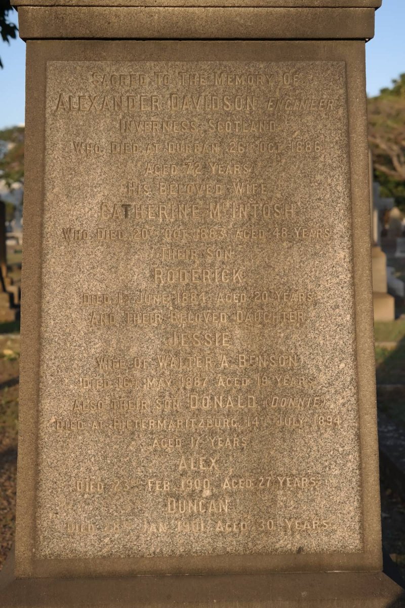 DAVIDSON Alexander -1886 &amp; Catherine McINTOSH -1883