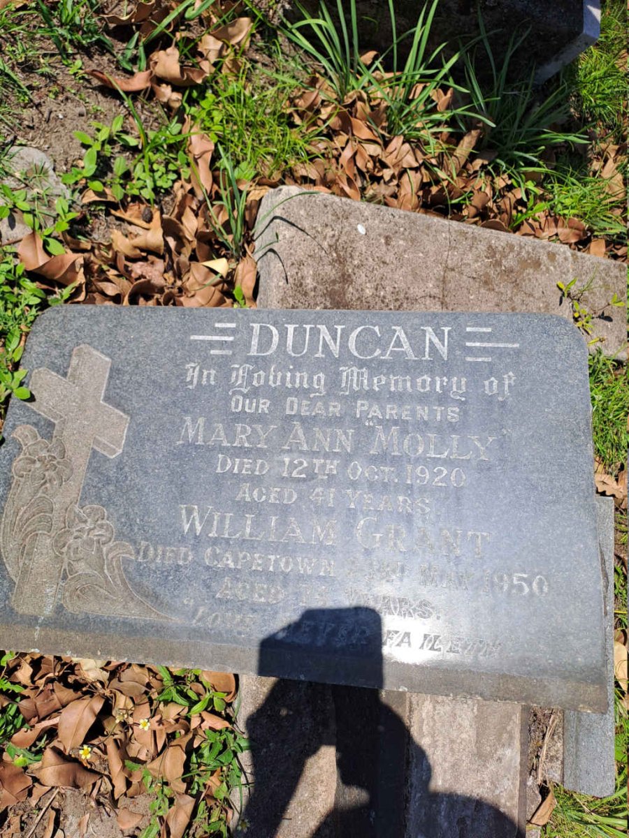 DUNCAN William Grant -1950 & Mary Ann Molly -1920