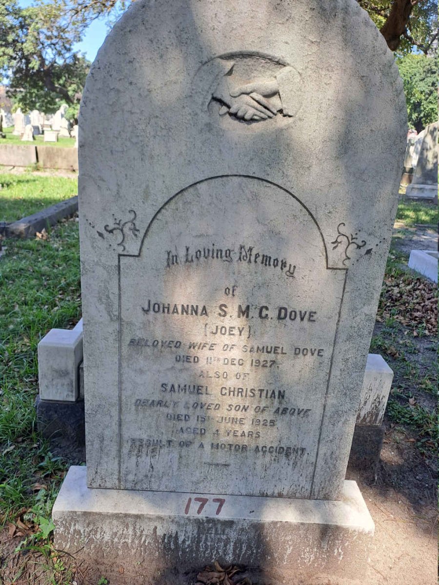 DOVE Johanna S.M.G. -1920 :: DOVE Samuel Christian -1925