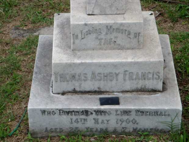 FRANCIS Thomas Ashby -1900