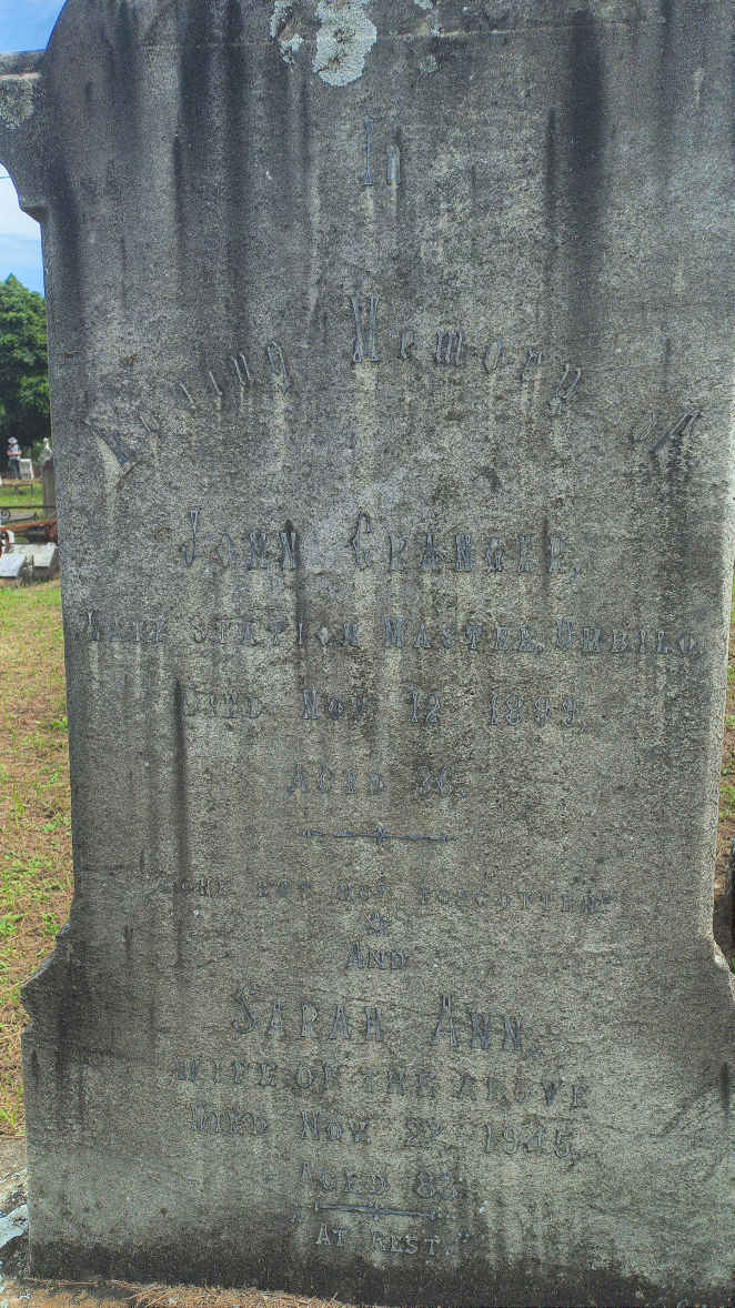 GRANGER John -1899 & Sarah Ann -1945