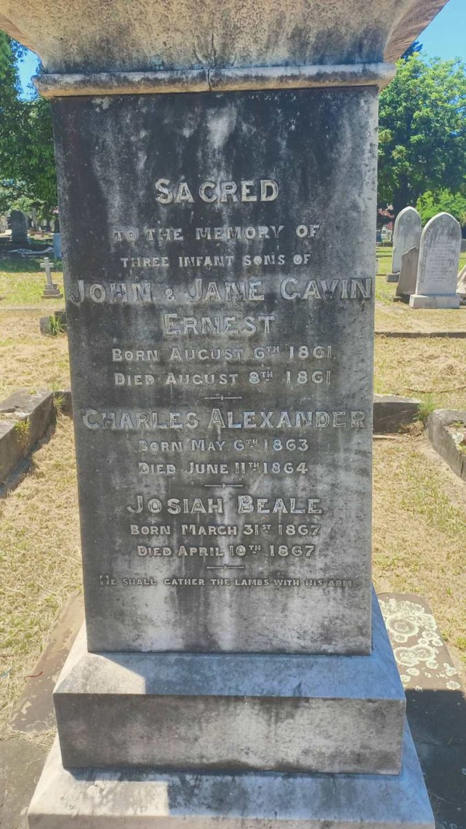 GAVIN Ernest 1861-1861 :: GAVIN Charles Alexander 1863-1864 :: GAVIN Josiah Beale 1867-1867