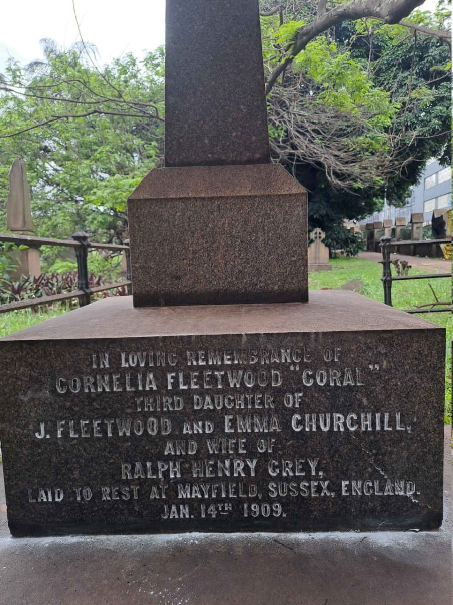 GREY Cornelia Fleetwood nee CHURCHILL -1909