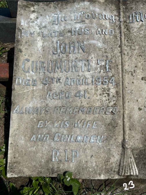 GURUMURTHEE John -1954