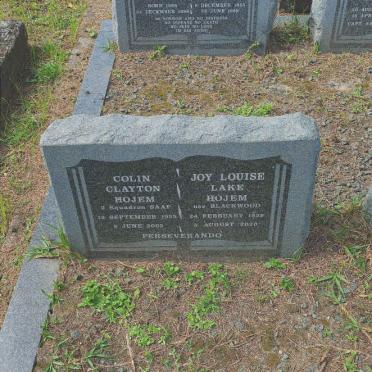 HOJEM Colin Clayton 1925-2005 & Joy Louise Lake BLACKWOOD 1929-2020 