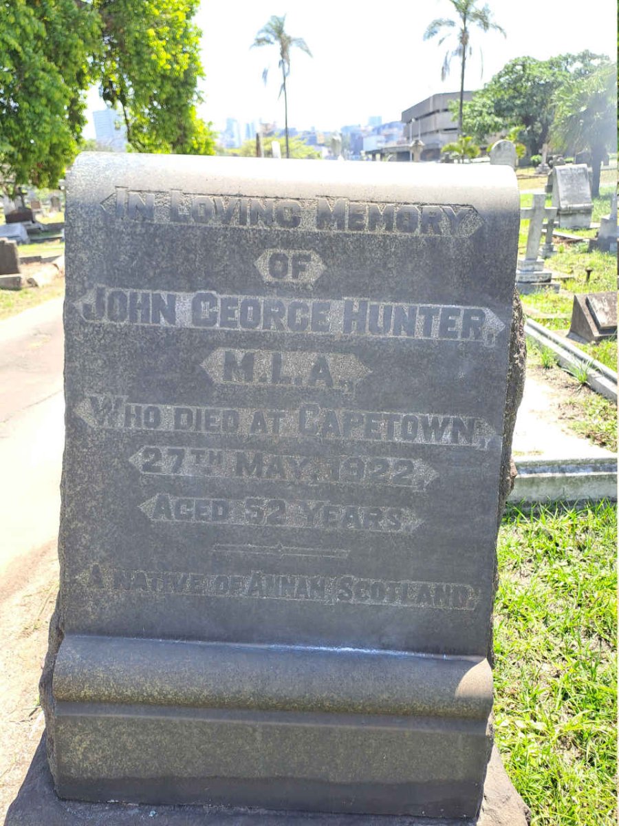 HUNTER John George -1922