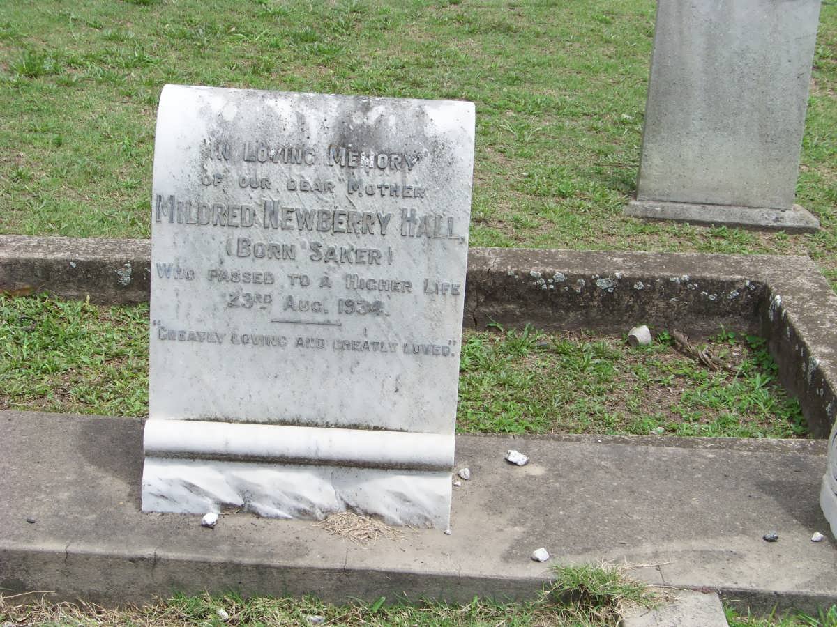 HALL Mildred Newberry nee SAKER -1934
