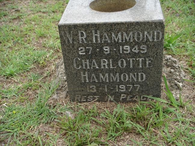 HAMMOND W.R. 1949 &amp; Charlotte PEARCE -1977
