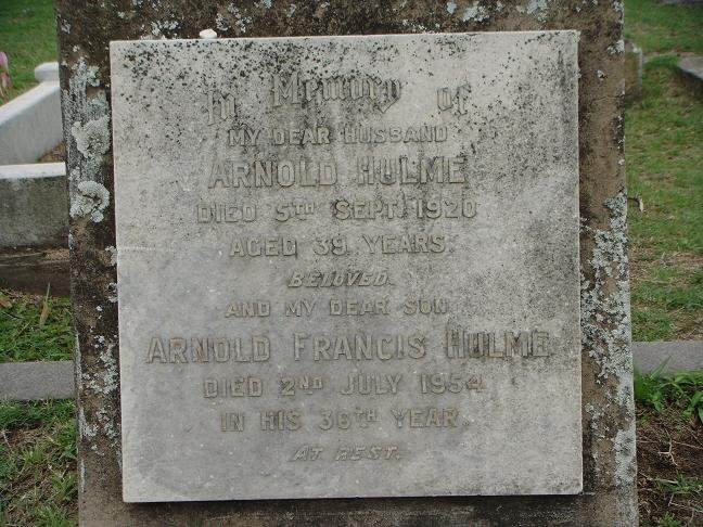 HULME Arnold  -1920 ::  HULME Arnold Francis  -1954
