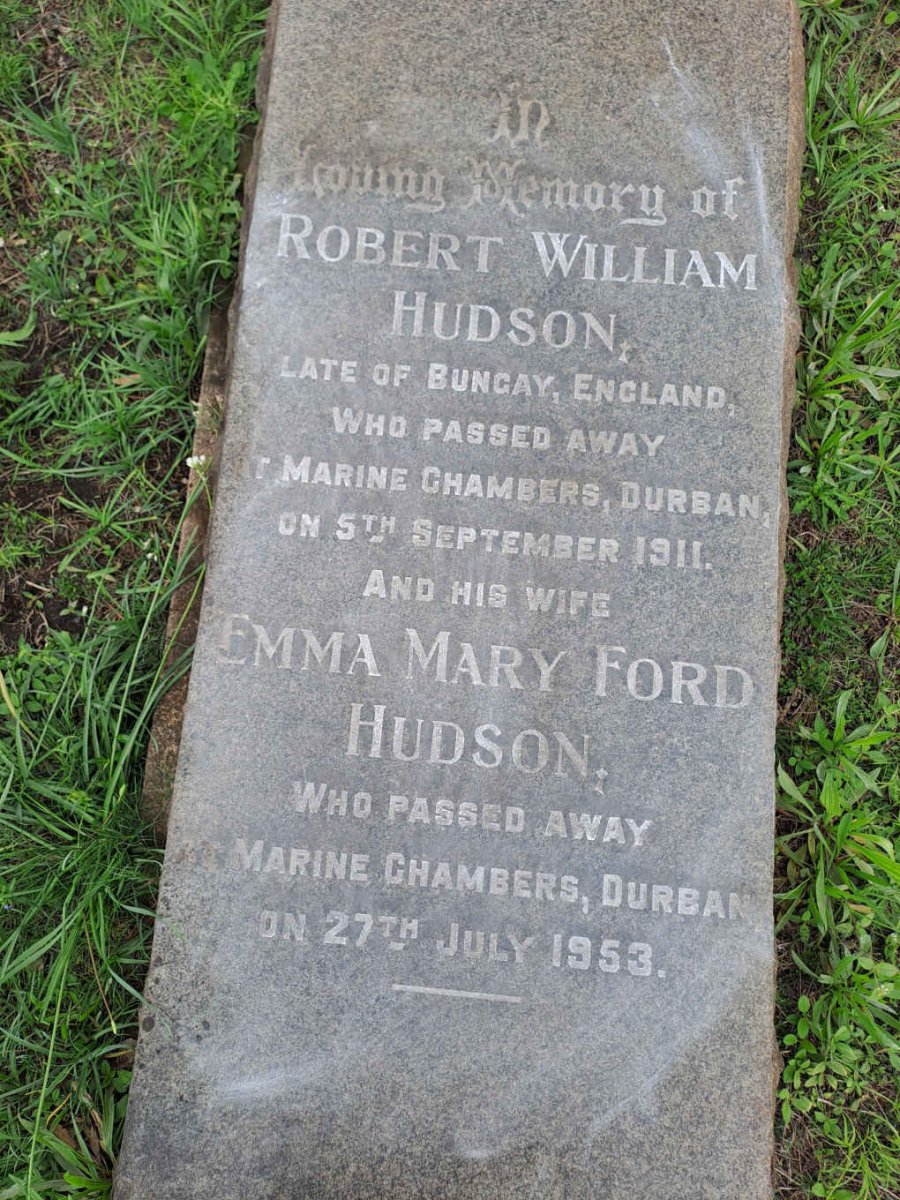 HUDSON Robert William -1911 & Emma Mary Ford -1953