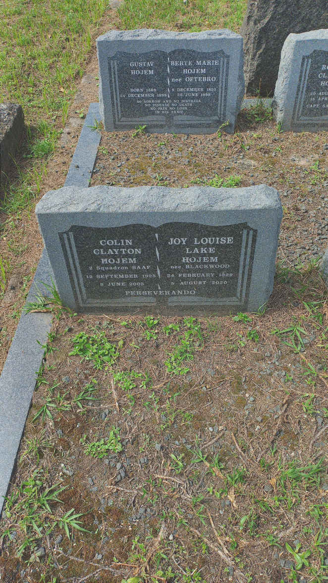HOJEM Colin Clayton 1925-2005 & Joy Louise Lake BLACKWOOD 1929-2020 