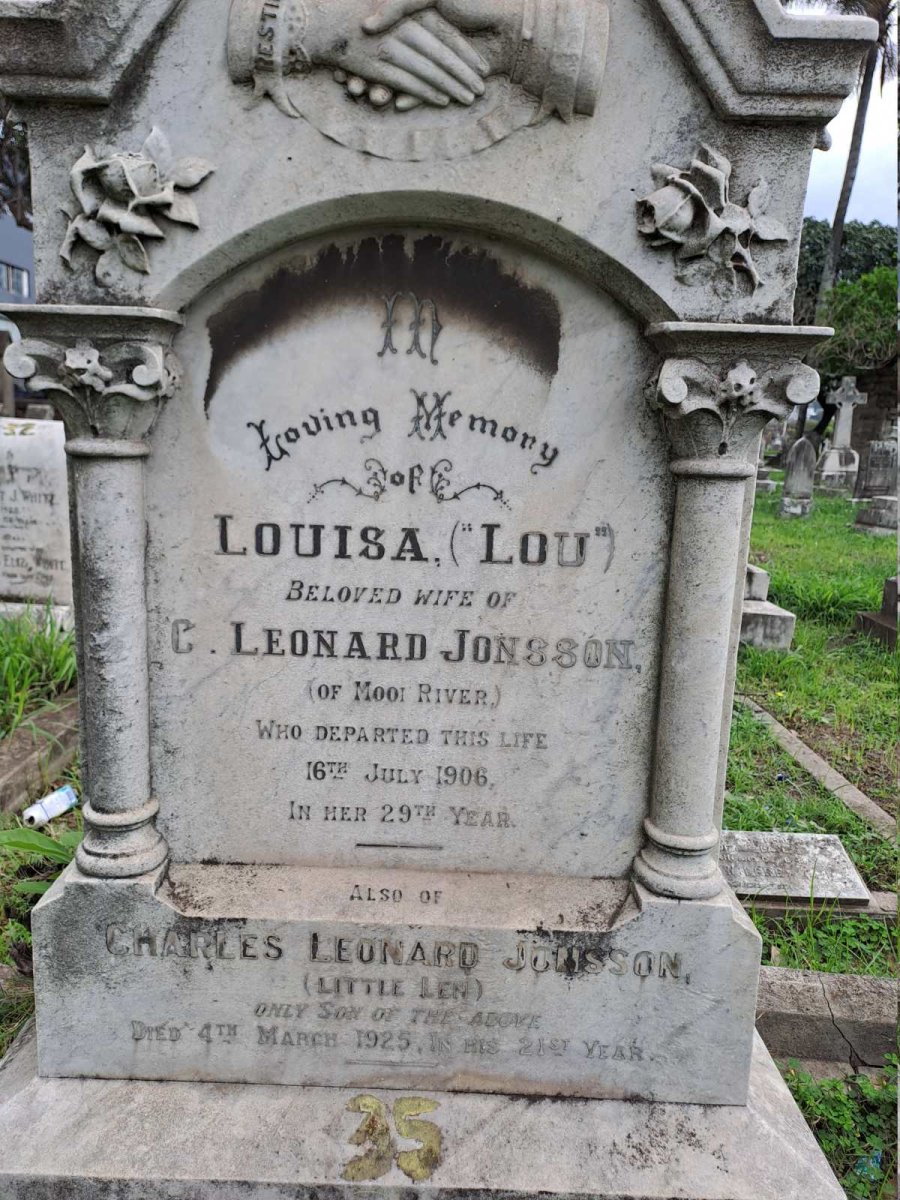JONSSON Louisa -1906 :: JONSSON Charles Leonard -1925