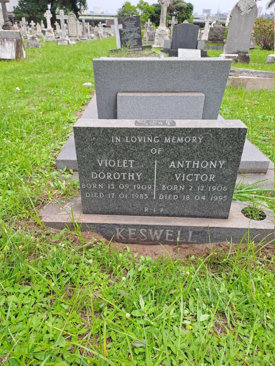 KESWELL Anthony Victor 1906-1995 & Violet Dorothy 1909-1985
