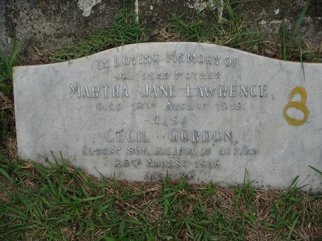 LAWRENCE Martha Jane  -1918 :: LAWRENCE Cecil Gordon  -1916