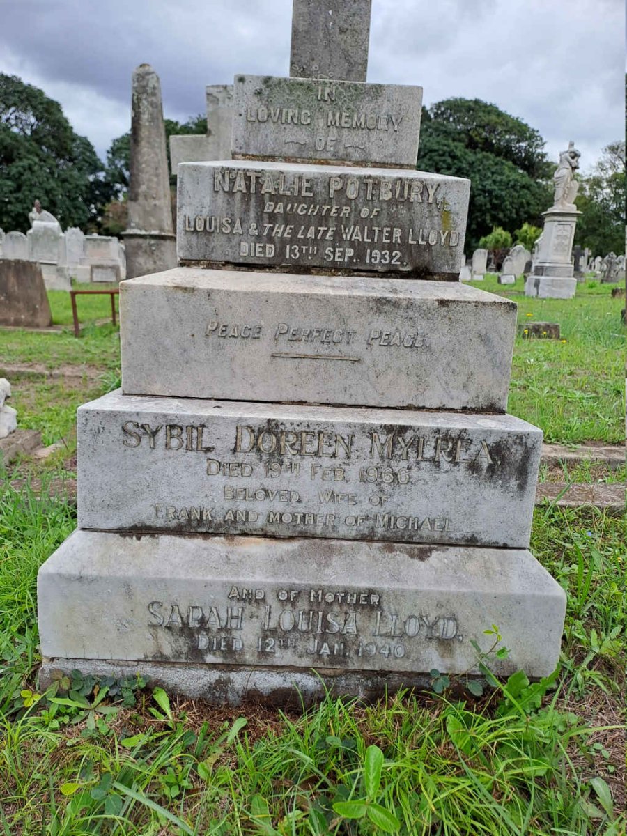 LLOYD Natalie Potbury -1932 :: MYLREA Sybil Doreen -1966 :: LLOYD Sarah Louisa -1940